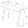 Luton skrivbord 120x60 cm - Vit/gr