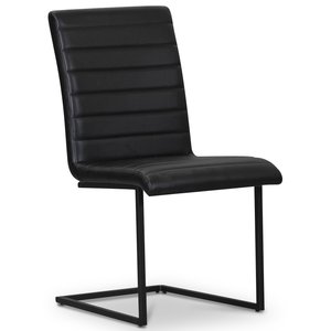 2 st Lazio stol svart metall PU - Konstläderklädda stolar