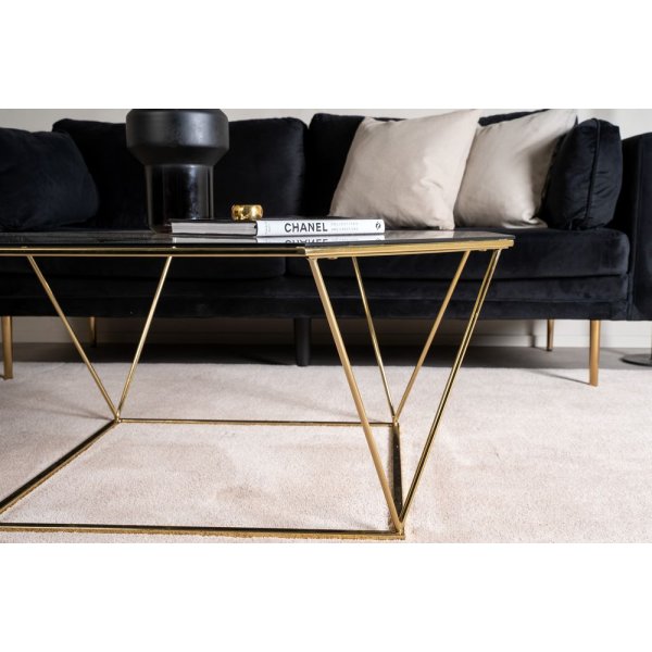 Table basse Källtorpet Ø100 cm - Laiton/verre Table basse Källtorpet Ø100 cm - Laiton/verre