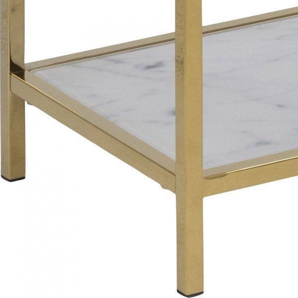 Bibliothèque Alisma 69,5 cm - Marbre blanc/or Bibliothèque Alisma 69,5 cm - Marbre blanc/or