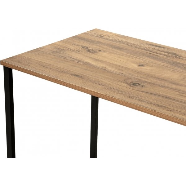 Twin skrivbord - Furu/svart