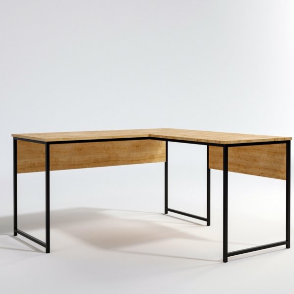 Masasi hörnskrivbord 160/160 x 60 cm - Ek/svart Masasi hörnskrivbord 160/160 x 60 cm - Ek/svart