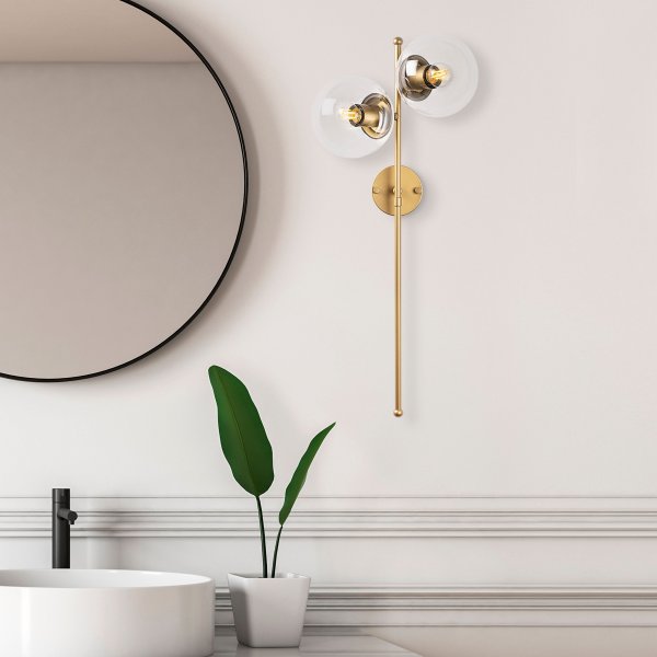 Facetgeslepen wandlamp 10405 - Goud