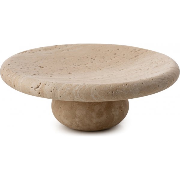 Kakfat i beige Travertinmarmor