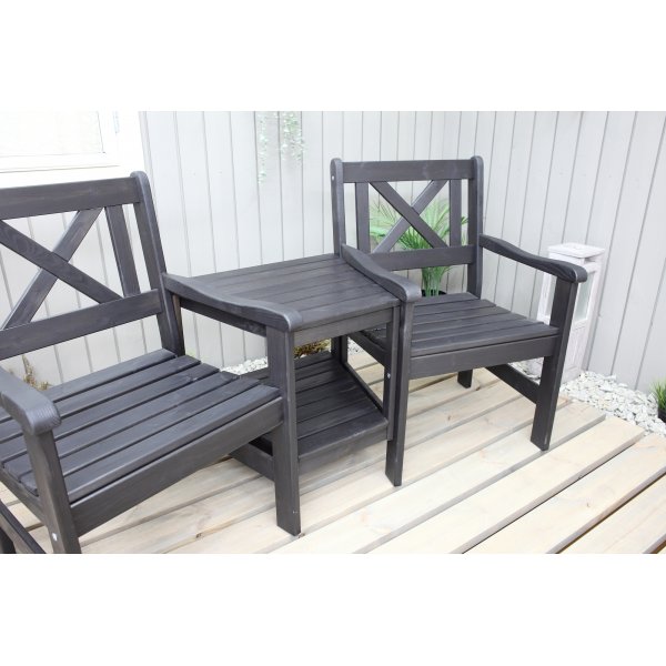 Salon de jardin Europe - Causeuse - Noir Salon de jardin Europe - Causeuse - Noir