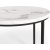 Tore soffbord 43/53 cm - Vit marmor/svart