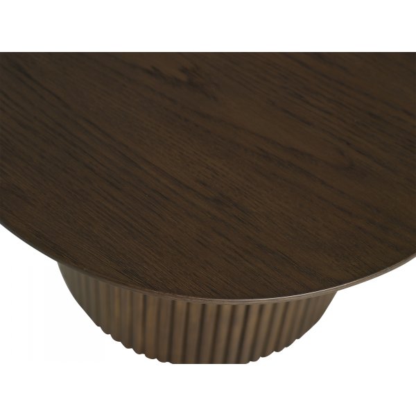 Scarlett soffbord Ø60 cm - Brunlackad ek Scarlett soffbord Ø60 cm - Brunlackad ek