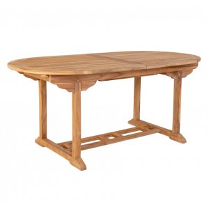 Saltö ovalt förlängningsbart teakbord 90x180-240 cm