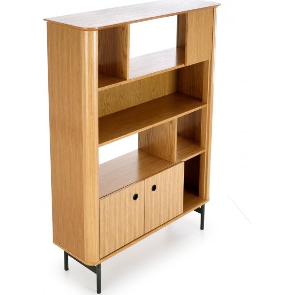 Bibliothèque Giga 117 cm - Chêne/noir Bibliothèque Giga 117 cm - Chêne/noir