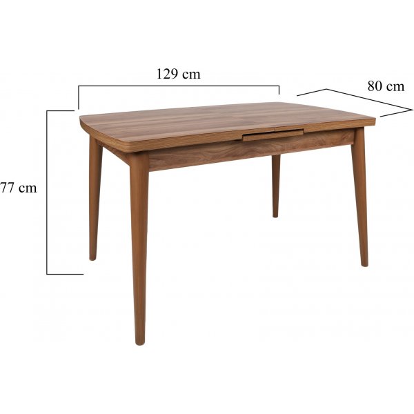 Table  manger Vinci 130-160 cm - Noyer