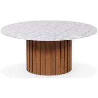 Matisse runt soffbord D105 cm - Ek / marmor (Vit) Matisse runt soffbord D105 cm - Ek / marmor (Vit)