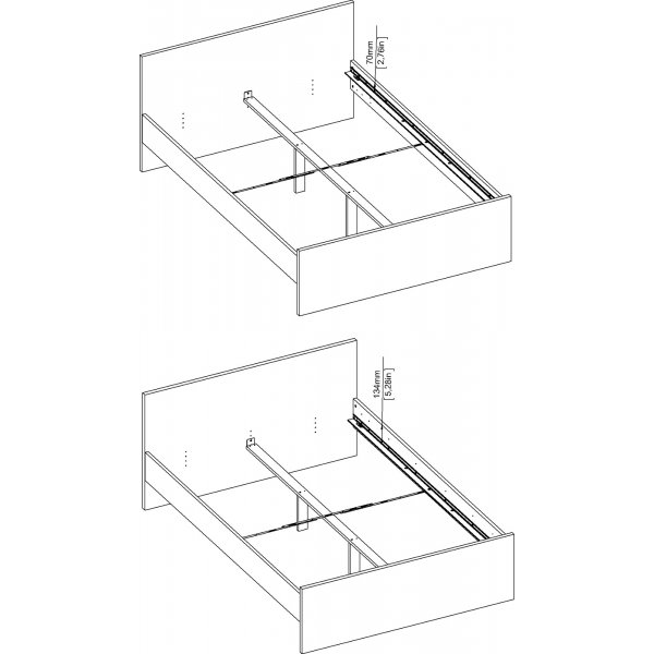 Naia bed 140 x 200 cm - Wit