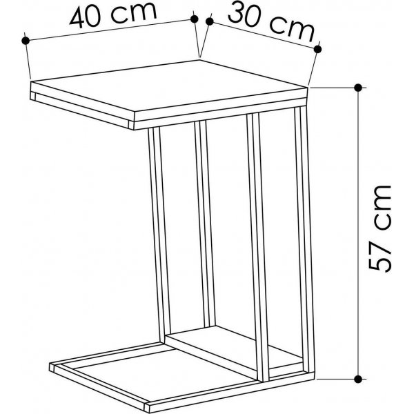 Pal sidobord 30 x 40 cm - Ek Pal sidobord 30 x 40 cm - Ek