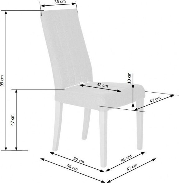 Chaise de salle à manger chiné - Velours beige/noir Chaise de salle à manger chiné - Velours beige/noir