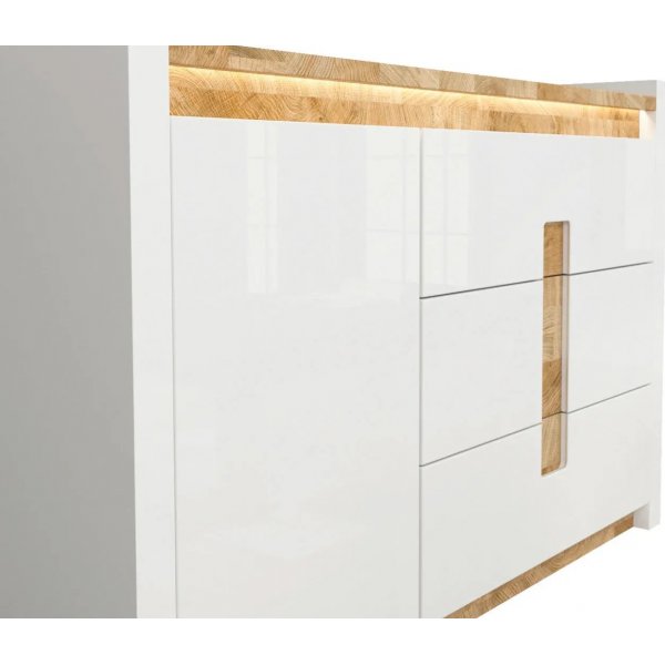 Buffet Alameda 147 cm - Blanc/chne