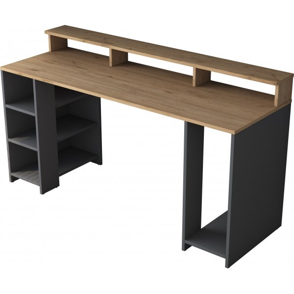 Bureau Hanna 10, 160 x 55 cm - Noyer/anthracite