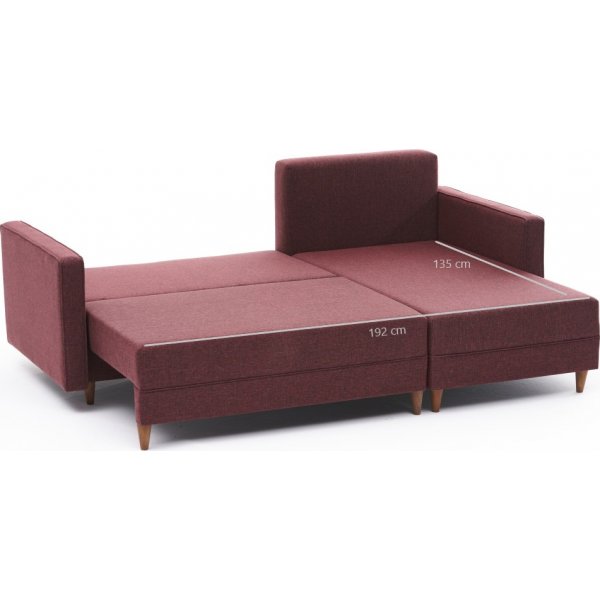 Aydam slaapbank rechts - Bordeaux