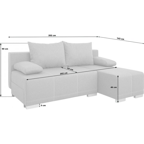 Biru slaapbank - Zwart Biru slaapbank - Zwart