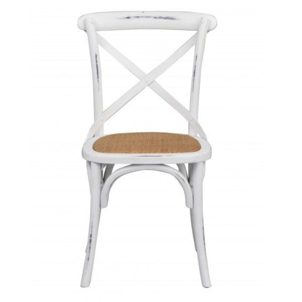 Gaston vit köksstol med rottingsits Gaston vit köksstol med rottingsits