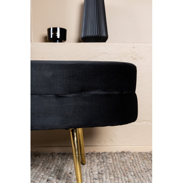 Rino sittpuff - Svart sammet Rino sittpuff - Svart sammet