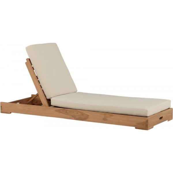 Kenya solsäng - Beige/Teak Kenya solsäng - Beige/Teak