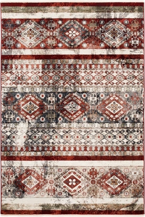 Laura Aztek Röd/Blå - 240x315 cm - Maskinvävda mattor, Mattor