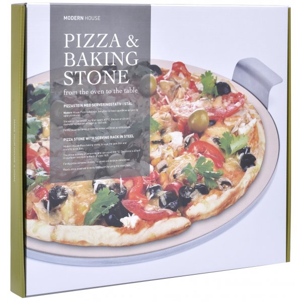 Pizza pizzasten med serveringsstativ i st�l - D40 cm