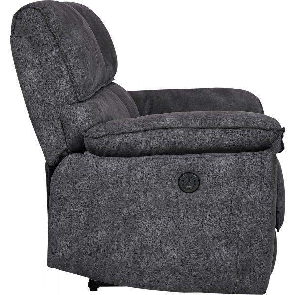 Soffa 2-sits elektrisk ställbar recliner - Grå + Textilrengöring för möbler Soffa 2-sits elektrisk ställbar recliner - Grå + Textilrengöring för möbler