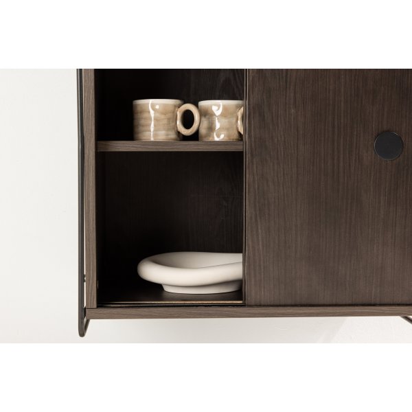 Paris wandkast 68 x 60 cm - Zwart/Mocca