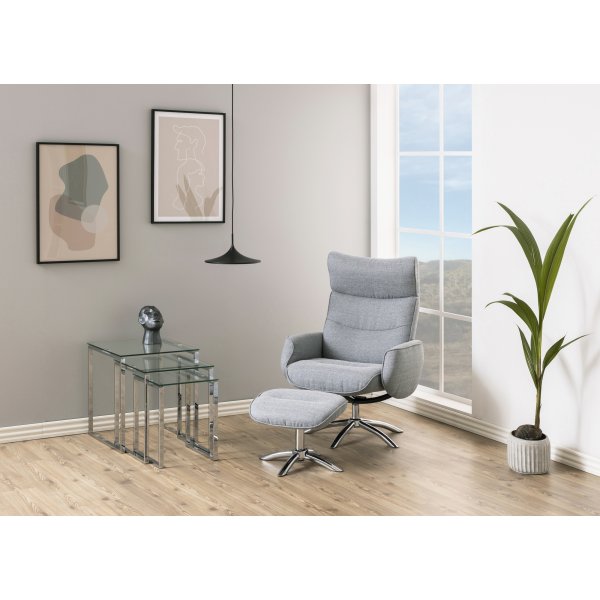 Fauteuil inclinable Westfield avec repose-pieds - Gris Fauteuil inclinable Westfield avec repose-pieds - Gris