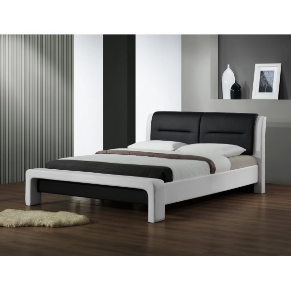 Lisa bedframe 120x200 cm - Wit/zwart