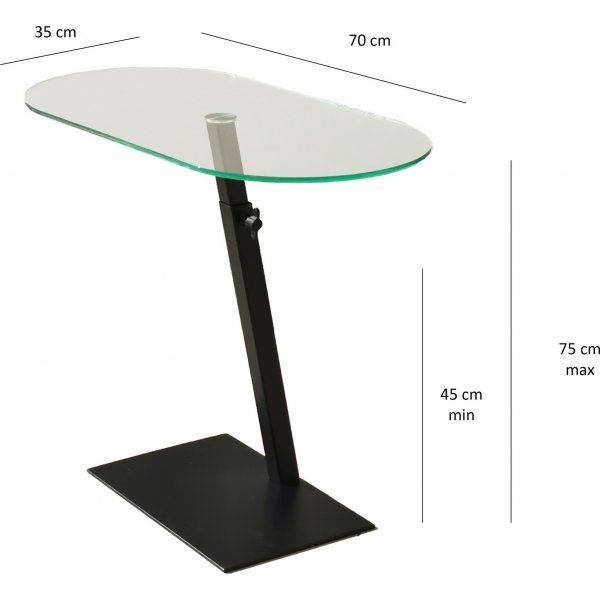 Table basse Lungo 70 x 35 cm - Noir Table basse Lungo 70 x 35 cm - Noir