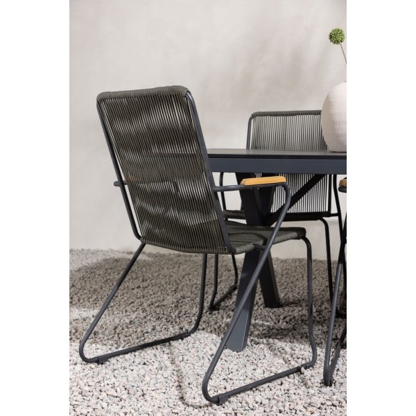 Garcia utematgrupp med 6 st Bois stolar - Svart Garcia utematgrupp med 6 st Bois stolar - Svart