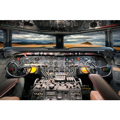 Glastavla Airplane cockpit - 120x80 cm