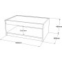 Luvio soffbord 16, 93,6x60 cm - Silver/antracit