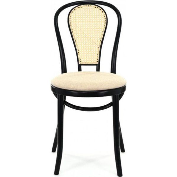 Chaise de salle à manger No 18 avec dossier en rotin - Couleur du cadre et du revêtement en option Chaise de salle à manger No 18 avec dossier en rotin - Couleur du cadre et du revêtement en option