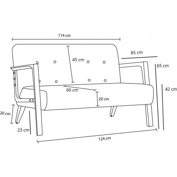 Canapé 2 places Kemer - Marron Canapé 2 places Kemer - Marron