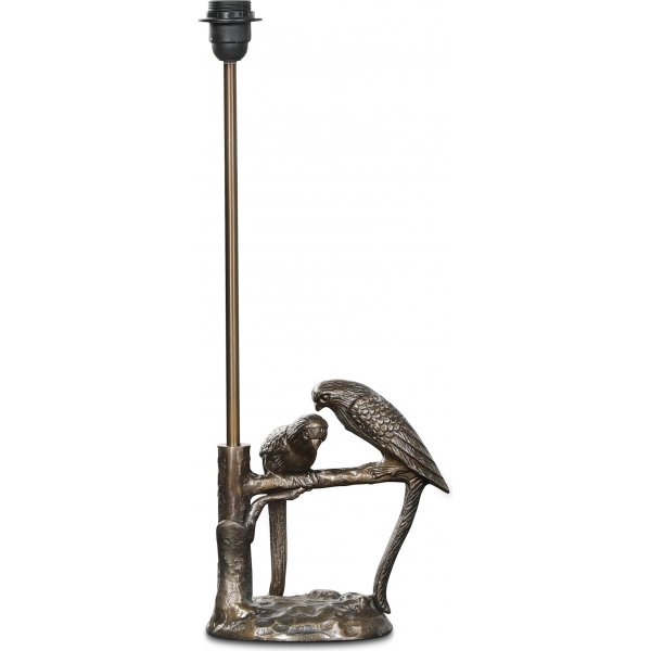 Fglar lampfot H56 cm - Matt antik mssing