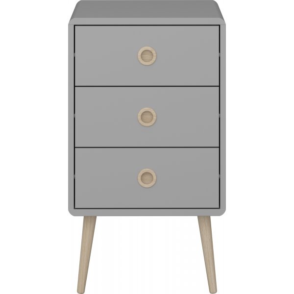 Softline nachtkastje 3 - Grijs