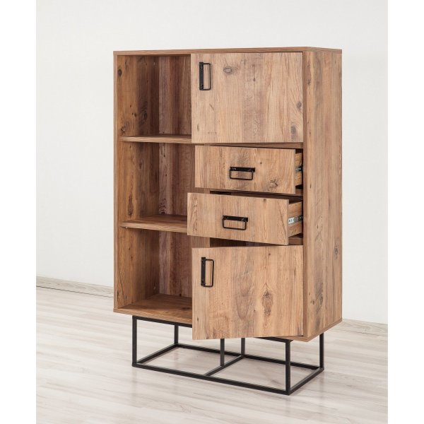 Quantum Taxon bokhylla - Furu/svart Quantum Taxon bokhylla - Furu/svart