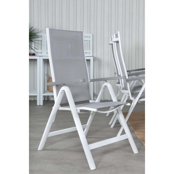 Albany utematgrupp med 6 st Albany stolar - Grå/Vit Albany utematgrupp med 6 st Albany stolar - Grå/Vit