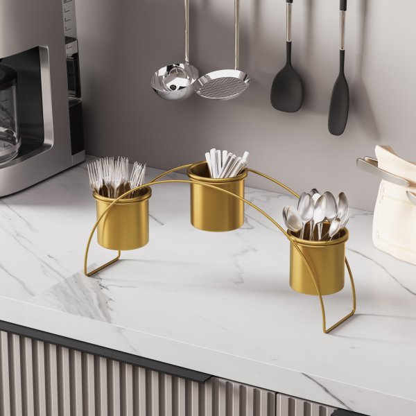 Plato 12 pots de rangement - Or