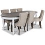 Hampstead matgrupp, bord med 6 st Tuva Adele beige stolar
