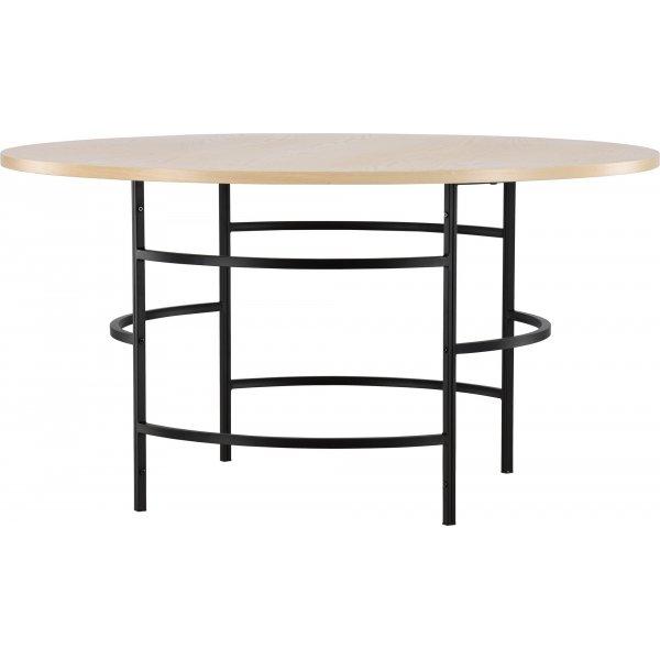 Copenhagen matbord Ø140 cm - Whitewash/svart Copenhagen matbord Ø140 cm - Whitewash/svart