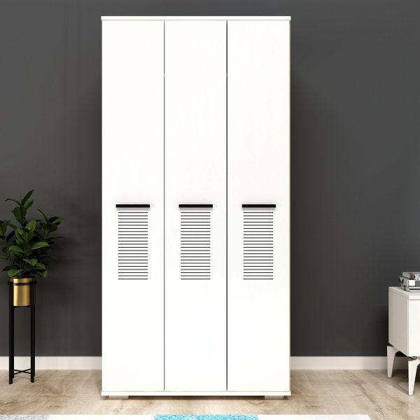 Armoire Asimo 90 x 45 x 183 cm - Blanc Armoire Asimo 90 x 45 x 183 cm - Blanc