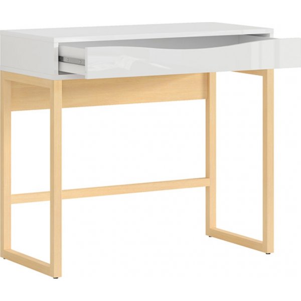 Table console Pori 85 x 40 cm - Blanc/chne