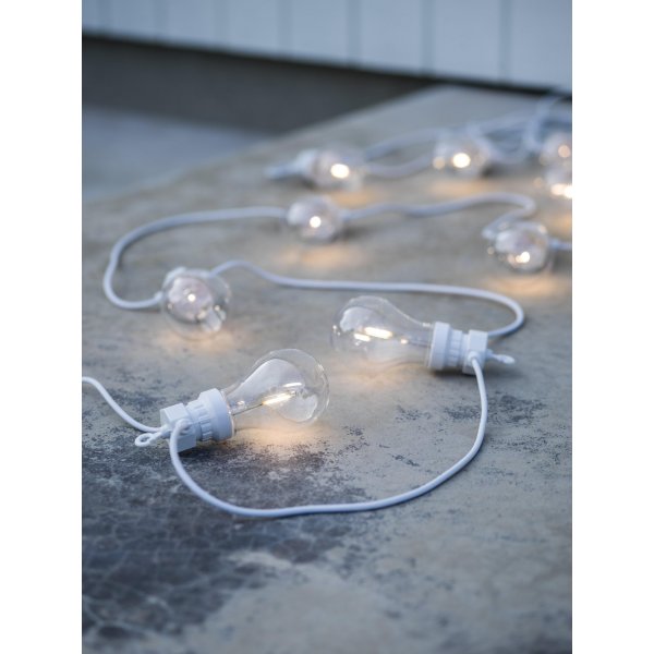 Guirlande lumineuse lumineuse pour extrieur - 8,7 m - Blanc