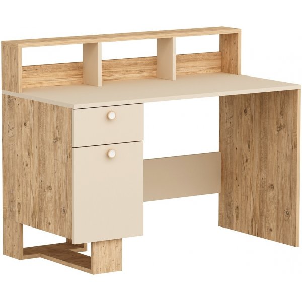 Timmermansbureau 120 x 60 cm - Grenen/beige