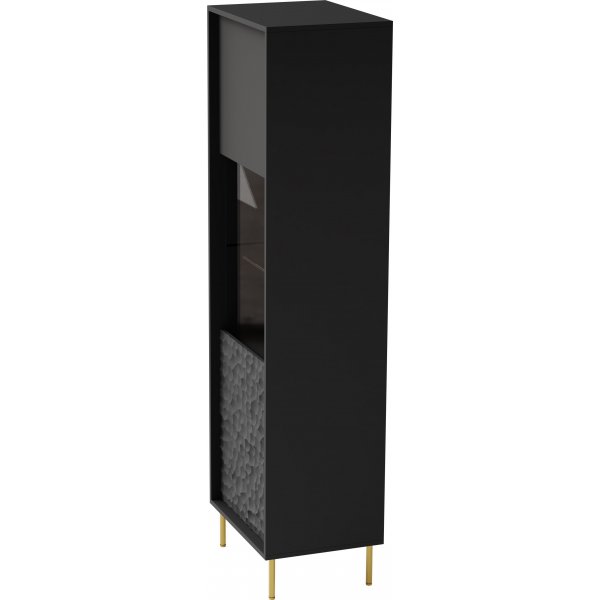 Kogelglazen kast - Zwart/goud