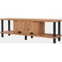 Neo mediabnk 140 cm - Svart/furu